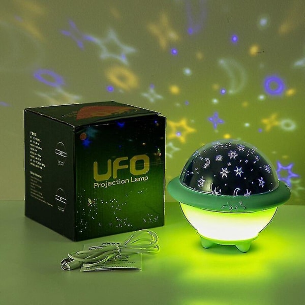 Ufo Night Light Projektor Led-projektion USB Star Master Barn Barn Baby Sleep Romantic Lamp (Färg: Rosa)