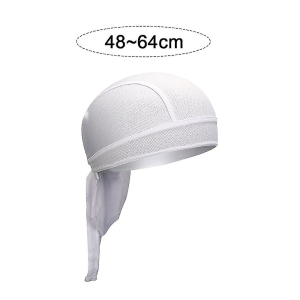 Ensfarvet Cykel Sports Bandana Mountainbike Racercykel Pirathat White
