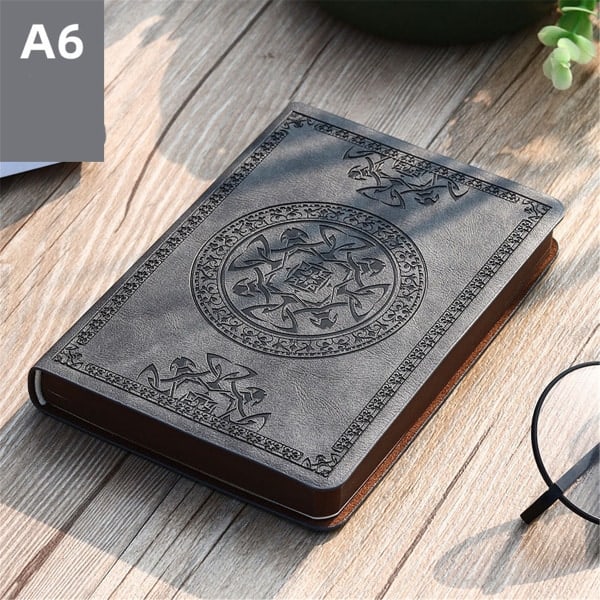 Vintage Læder Notesbog Rejsejournal Bsuiness Notesbog Dagbog til Voksne Gaver Black