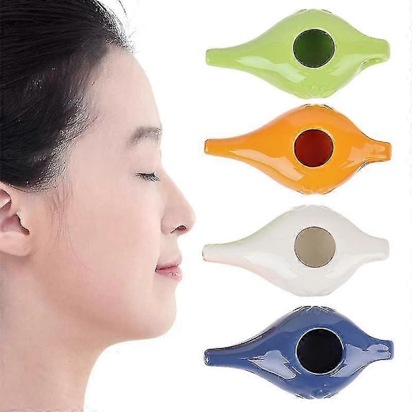 Neti Pot Rengöring Tvätt Näsa Växlare Med Keramiska Saker Nasal Oral Irrigator