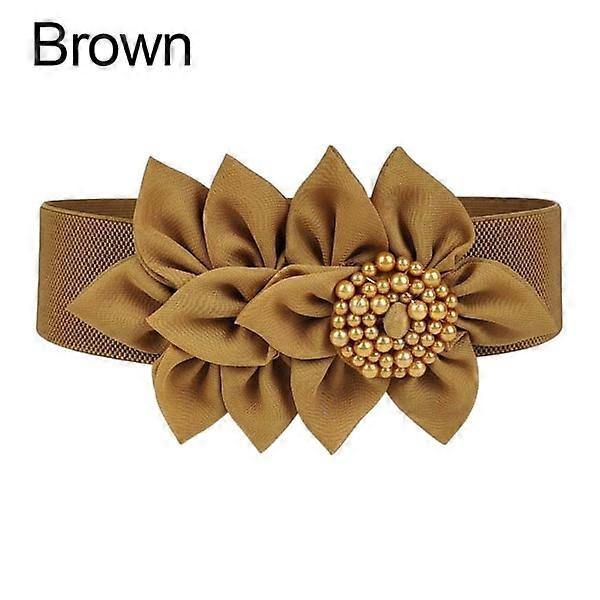 Elastisk taljebælte med stræk brown