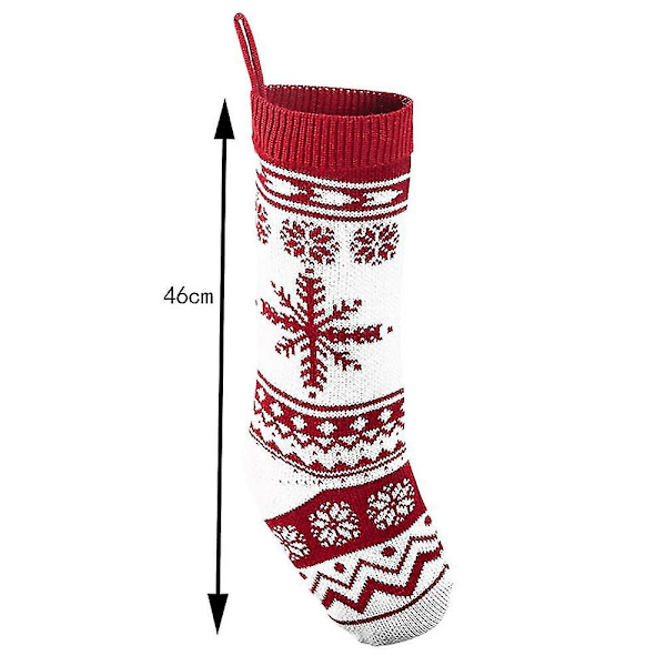 2-pack Stickade Julstrumpor, För Familjehelg Julgransdekor, Julfestdekorationer Snowflake * Double Deer