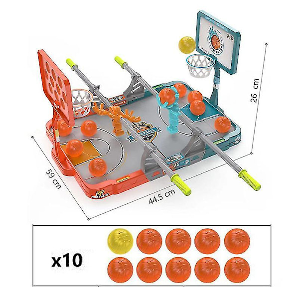 Basketboll Brädspel med 10 Bollar Mini Finger Basket Sport Leksak för Barn Fingertoppsskytte Leksaker Brädspel-B Blue Double