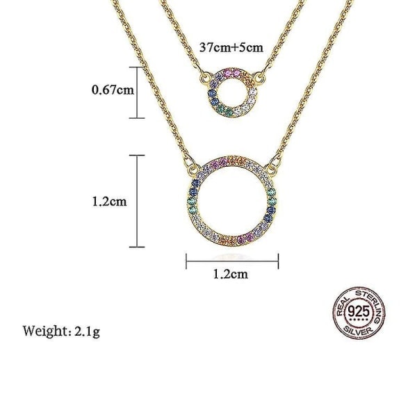 S925 Silverhalsband Smycken Dam Dubbellager
