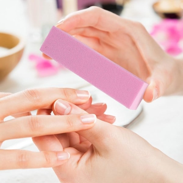 10 st Nagelbandsfilblock, Professionella 120 Grit Nagelsandningsblock för Naturliga Akrylnaglar, Nagelbandsfilblock Manikyr Pedikyr Verktyg för Gelnaglar Pink