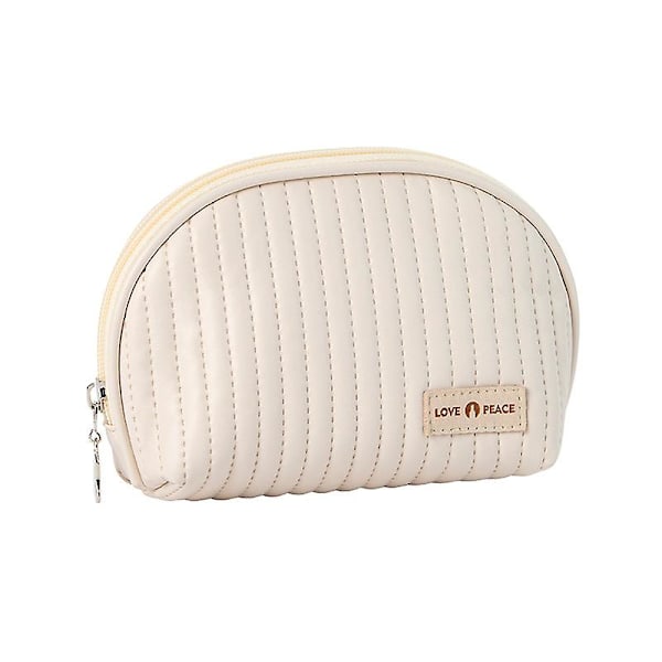 1pc Half Round Makeup Bag, Cosmetic Storage Bag, Travel Makeup Bag, Mini Handheld Makeup Bag