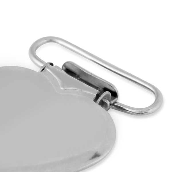 10 stk Metall Hjerteformet Innlegg Smokkholder Hengselklips for hjemmelagde håndverk