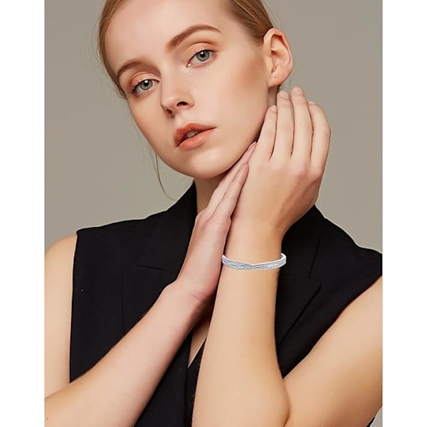 Mors Dag Presenter Vitguldpläterad/Roséguldpläterad Cubic Zirconia Armband B