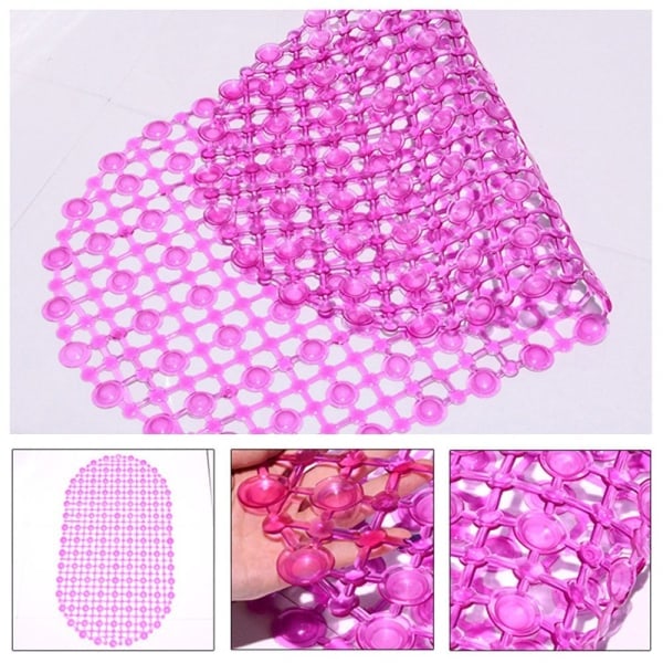 Oval halkfri badmatta Dusch Badrum massagematta Purple