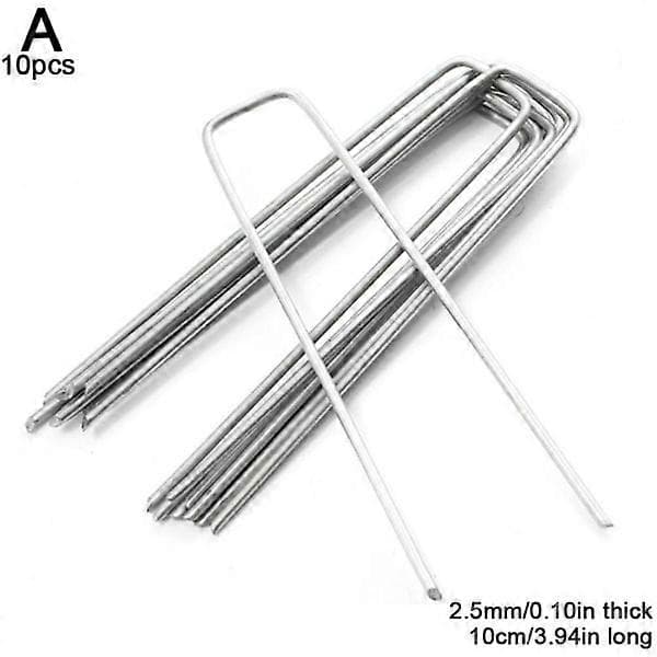 U-formade tältpinnar Galvaniserade Förankring i marken silverA 10CM