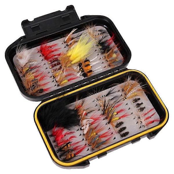 40/72/100/120 stk Fluestang Fiske Agnsfisk Kunstig Insekt Agnsfisk Tørr Fluestang Fiske Agnsfisk 72 Pcs