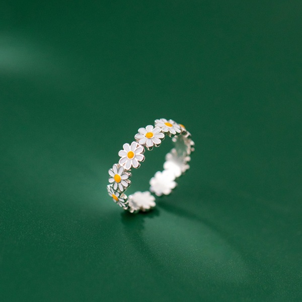 Vintage Daisy Flower Rings For Women Flower Ring
