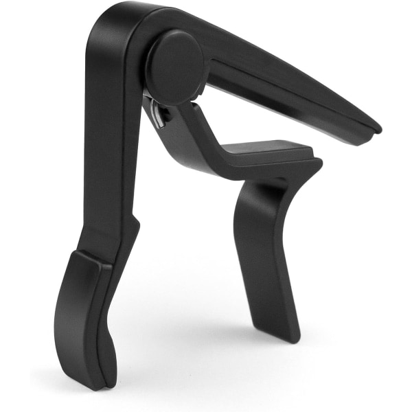 Hurtigutløser capo for gitar, capo for akustisk gitar, klassisk gitar, elektrisk gitar, ukulele, bass, banjo (svart)