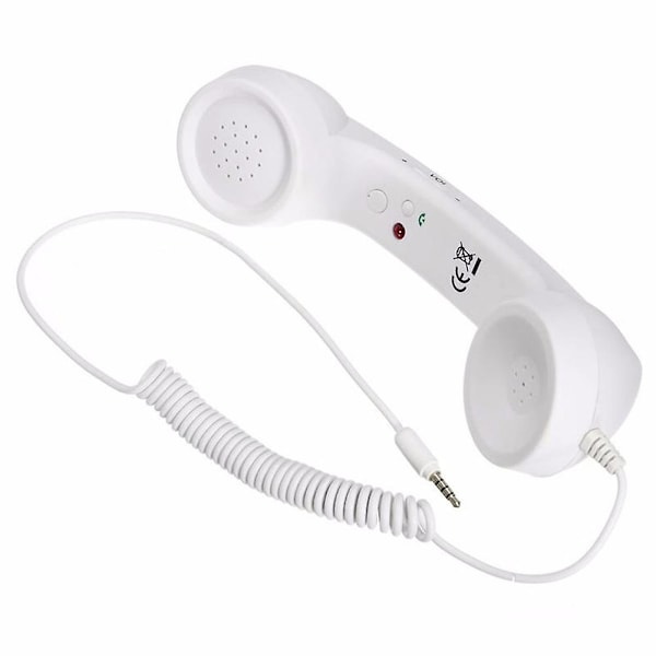 Bästa Shiyi 3,5 mm Retro Mobiltelefon Mobiltelefon Mottagare Handenhet Med Mikrofon - FÄRG: Svart