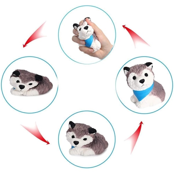 Squishies Hund Squishy Doftande Klämsaker Stressavlastning Squishies Långsamt Stigande Djurleksak Kawaii Mjuk Presentkollektion Färg Slumpmässig