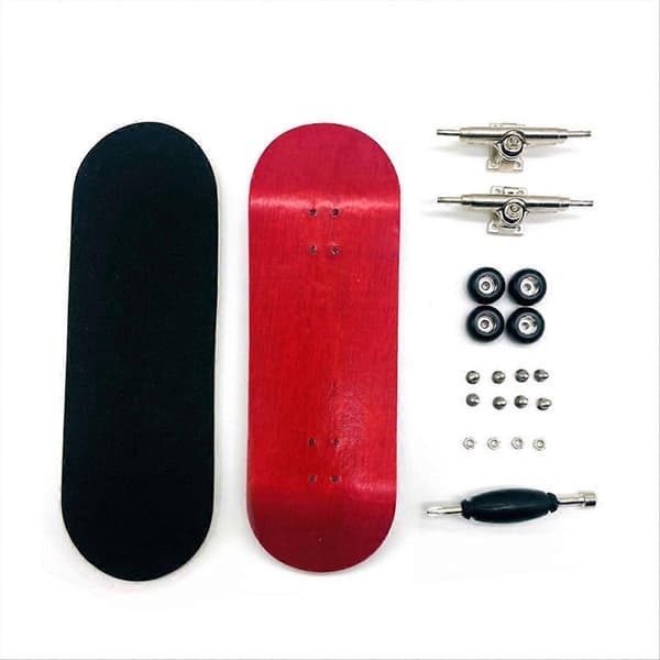 Fingerskateboard brädans bredd 32 mm professionell lönn röd