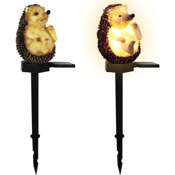 Solcellelampe med pindsvin - Havebelysning