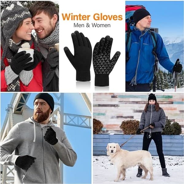 Vinter Touch Screen Sneblomst Varme Handsker