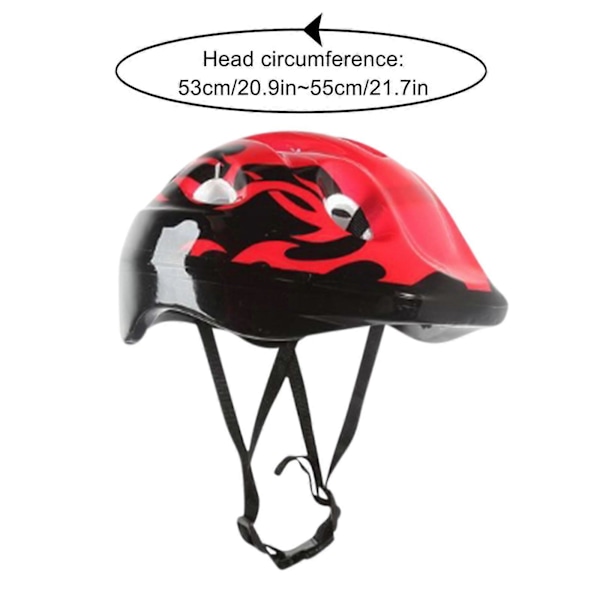 7 stk./sæt Børne Hjelm Knæ Albue Beskyttelse Cykling Skateboard Cykel Beskyttelse Red