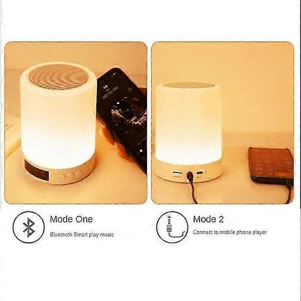 Bluetooth Natlampe, Berøringskontrol Farveskiftende, ABS Materiale, Skrivebords Omgivelseslys