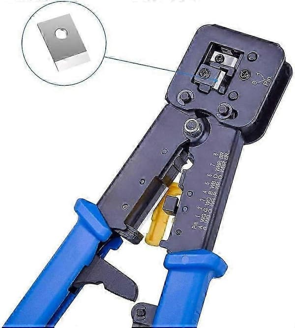 Professionell EZ Pass Through Crimping Tool - Spärrpress - Avisolerare för