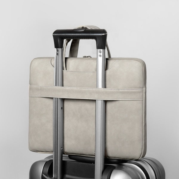 #Laptopveske 15,6 tommer Lær Unisex Aktetaske Vanntett Slitesterk#