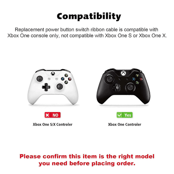 Power Ribbon Knap Switch Touch Off ON Flex Kabel Reparationsdel til Xbox One
