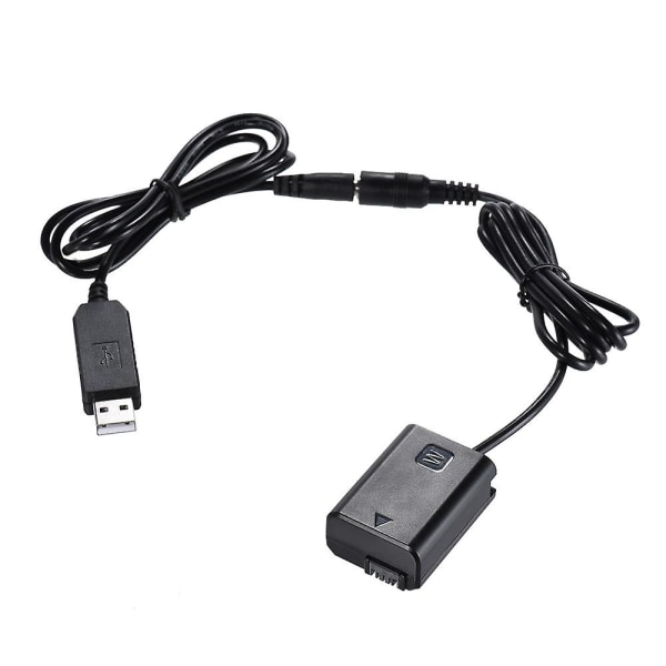 Np-fw50 Dummy Batteri + DC Strøm Bank (5v 2a) USB Adapterkabel Erstatning For Ac-pw20 For Sony Nex-3/5/6/7 Serie A33 A37 A35 A55 A7 A7r A7ii