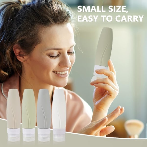 90 ml reseflaskor, läckagesäkra silikonreseflaskor och T