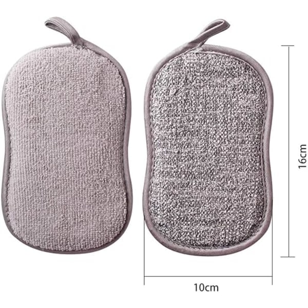 Sæt med 8 vaskbare mikrofiber viskestykker, perfekte til non-stick pander