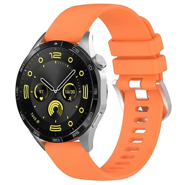22MM Egnet til Huawei Watch GT5 silikonerem Pro glat rem Black