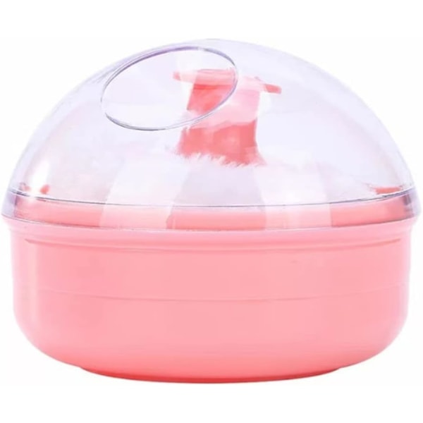 2 stk Store Pudderpuf Svamper Boks og Pudderbeholder med Pudderpuf Svamper Holder for Baby Kvinner Jenter