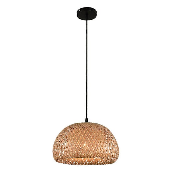 Belysning Rattan Lampe Håndlavet Bambus Lysekrone Retro Cafe Bar Lounge til Have Restaurant Soveværelse
