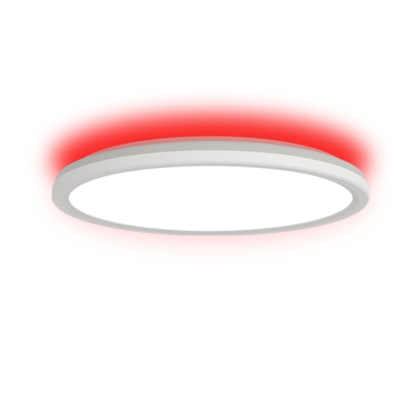 Ultratunn bakgrundsbelysning RGB taklampa fjärrkontroll fullfärg dubbelsidig ljusemitterande led rund sovrumslampa