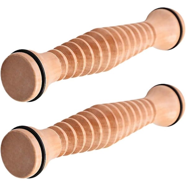 2 Træ Fodruller Fodsålemassager Triggerpunkt Relief Akupressur Refleksologi Værktøj til Plantar Fasciitis Stressaflastning