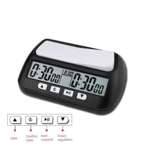 2024 Sjakk Basic Digitalt Sjakkur & Spilltimer, Klokke Digitalt Armbåndsur Timer