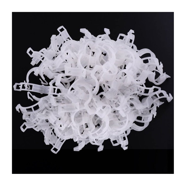 Pack of 100 White Plastic Plant Clips Plant Clips Vine Clips