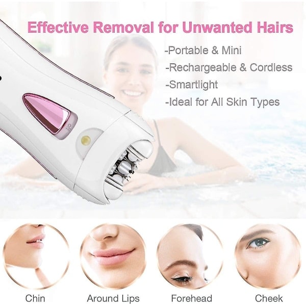 Epilator för ansikte - Epilator för damer - Hårborttagning för ansikte - Mini epilator - Elektrisk