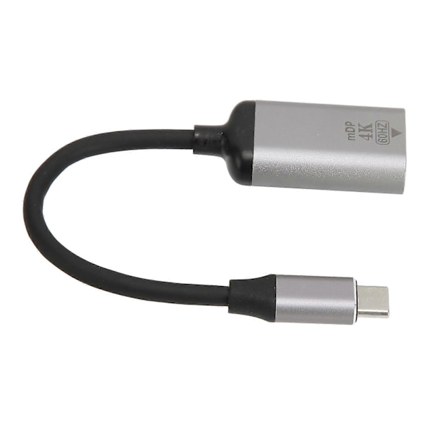 USB-C - DisplayPort-sovitin 4K 60Hz Alumiiniseos Plug and Play USB-C - Mini DP -sovitin kannettavalle tietokoneelle, puhelimelle, tabletille