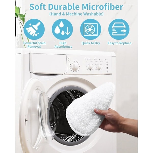 8-pack Ersättningsöverdrag för Vileda Steam & Vileda Steam Plus Ångmopp, Mikrofiber Ångmopp Tillbehör Kompatibla