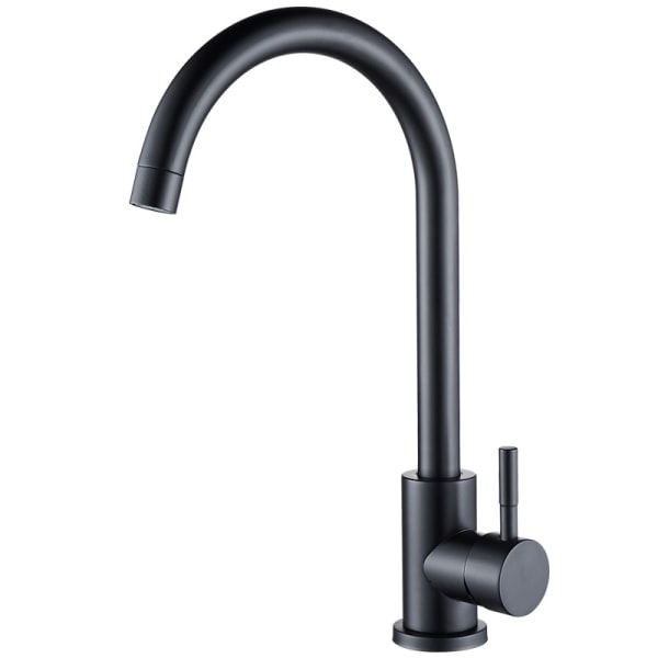 Köksblandare, Hög Svängbar Diskbänksblandare med Enkelt Handtag Electroplating big bend