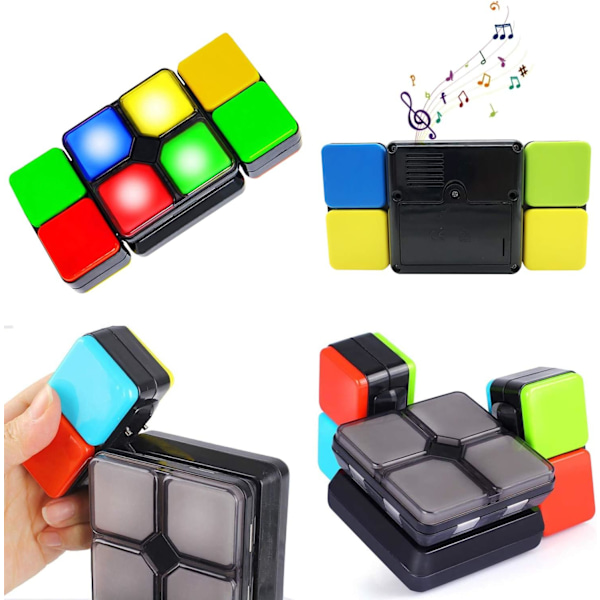 Musikalsk Rubiks Cube Spil, Nyt Elektronisk Puslespil, Rejsespil, Legetøj til Børn