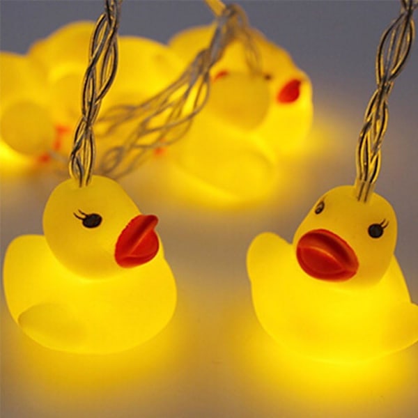 1.5 Meter Battery Powered Cute Animal Duck Shape 10 Led Fairy Lights String Lights for Halloween Christmas Thanksgiving Home Party Kids Bedroom