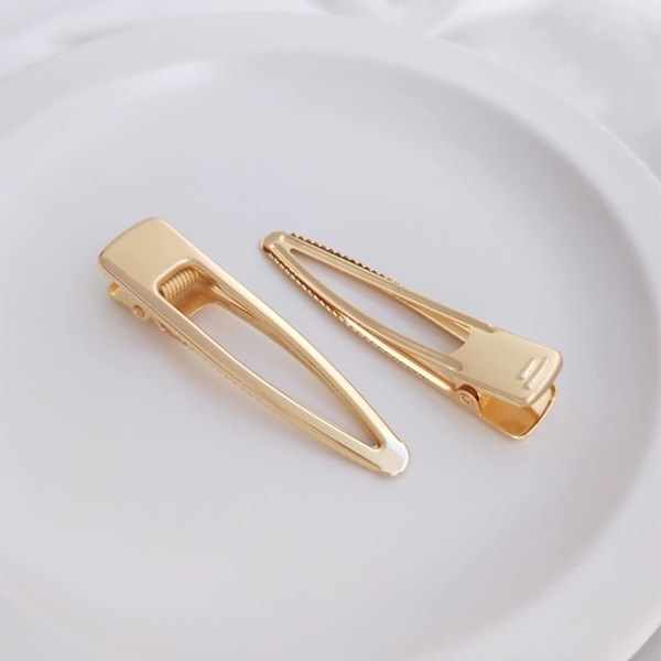 Lille net rød hul metal enkelt side clip simpel guld hårklemme clip pige pandehår clip hårklemme mini hårklemmer