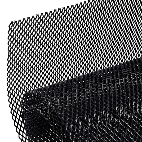 Bilgrill Mesh Aluminium Bil Race Grill Nät Ventil Tuning Hållbar Honeycombs Mesh Grill Enkel Installation för Bil Black diamond 3 6MM