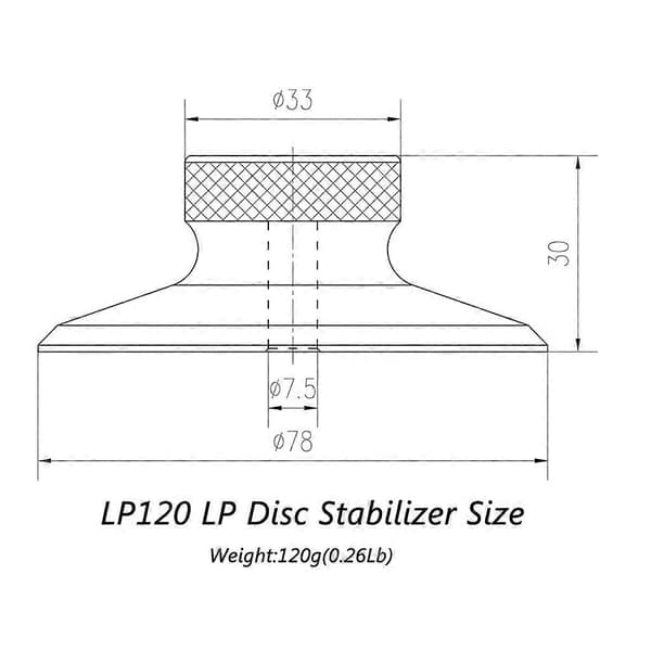 Aluminium Vinylplade Audio Disc Pladespiller til LP Stabilisator Vægt Vibration Da Sølv