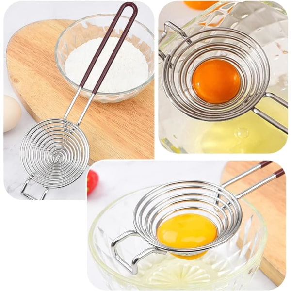 Eggula Separator Rostfritt stål Äggula Filter Separator Säker äggvita och äggula Silavdelare för köksprylar