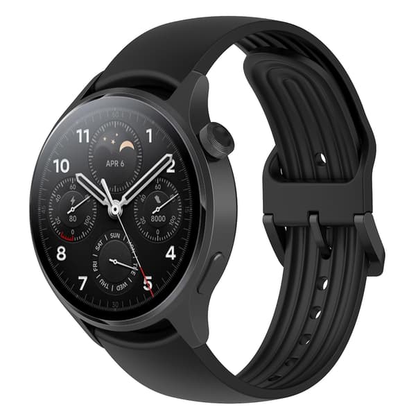 Silikoniranneke Xiaomi Watch S1 Pro -kellolle Black