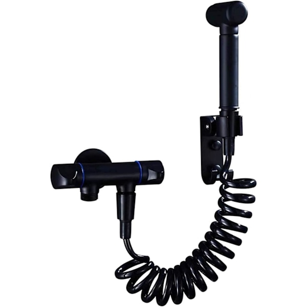 Forår Fleksibel Bruseslange, ABS Fleksibel Teleskopisk Bruseslange, Badeværelse Spiral Fleksibel Bruseslange til Toilet Hane, Bidet Sprøjte, Håndbruser - 3M Black
