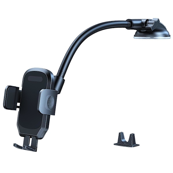 Universell biltelefonholder 360 graders vindusfeste med sugekopp, supersterk sugekoppholder, multifunksjonell sterk sugekopp telefonklips for dashbord og vindu Short black